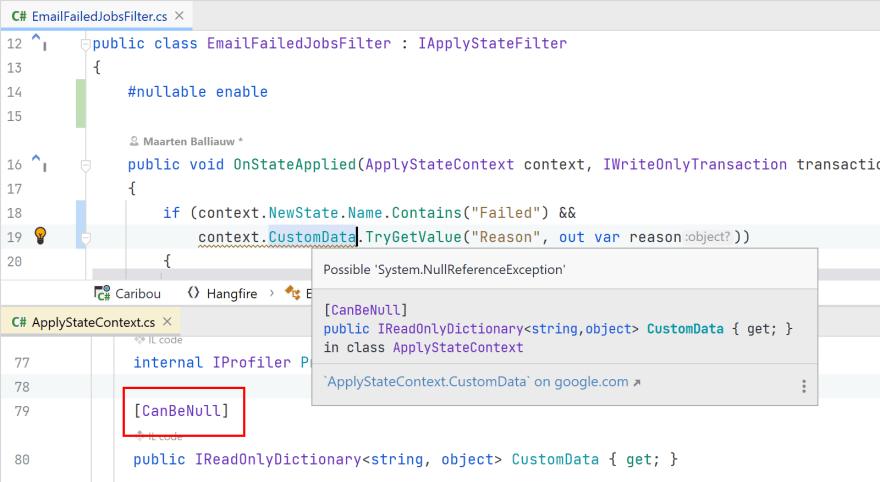 JetBrains Annotations used in flow analysis