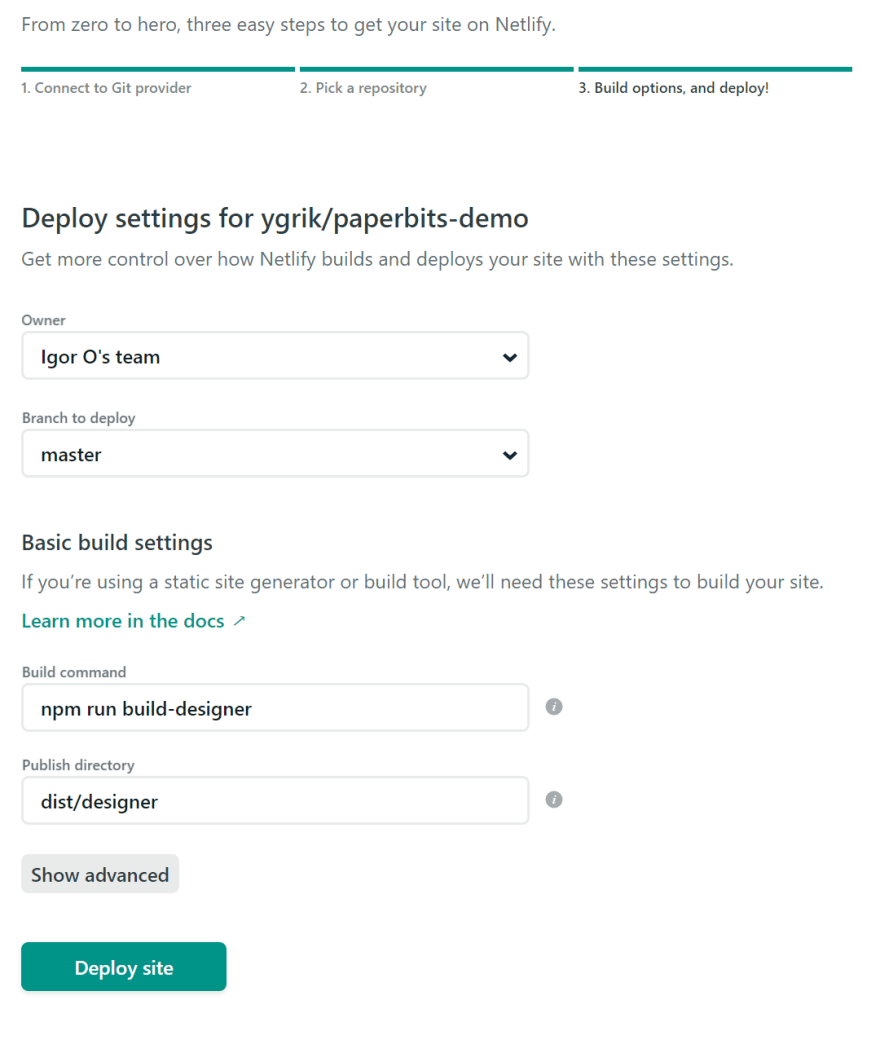 netlify deploy