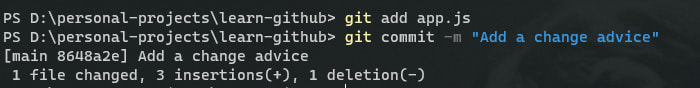 Add and commit the changes