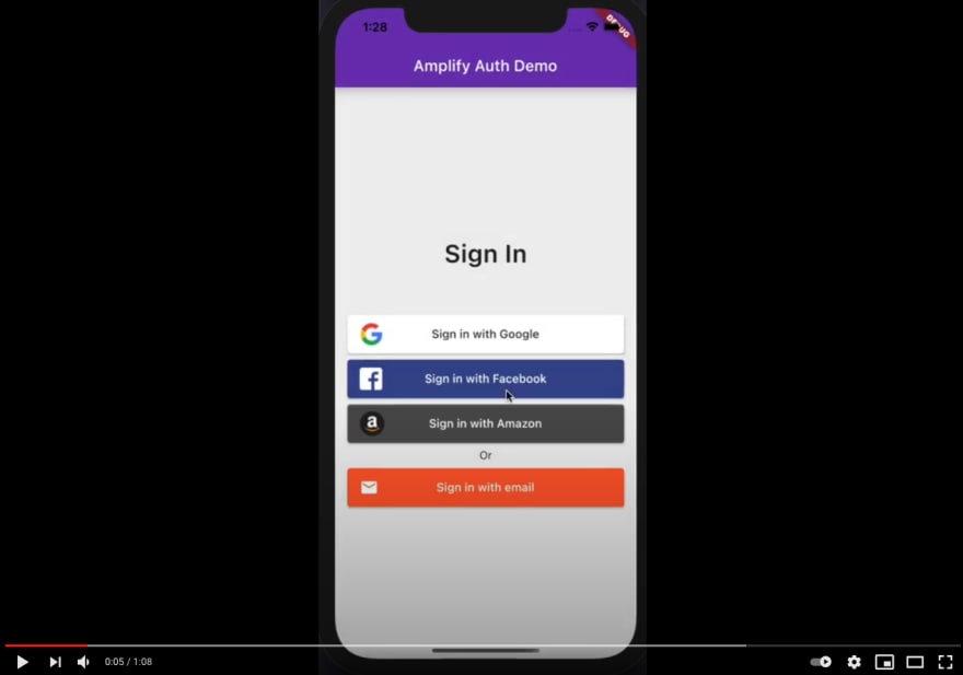 Authentication Flow with Flutter & AWS Amplify