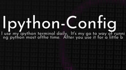 article cover for Ipython-Config 