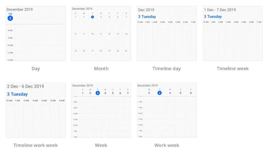 Multiple calendar view modes - Calendar Widget for Flutter