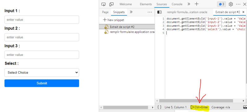 Screenshot of devtool