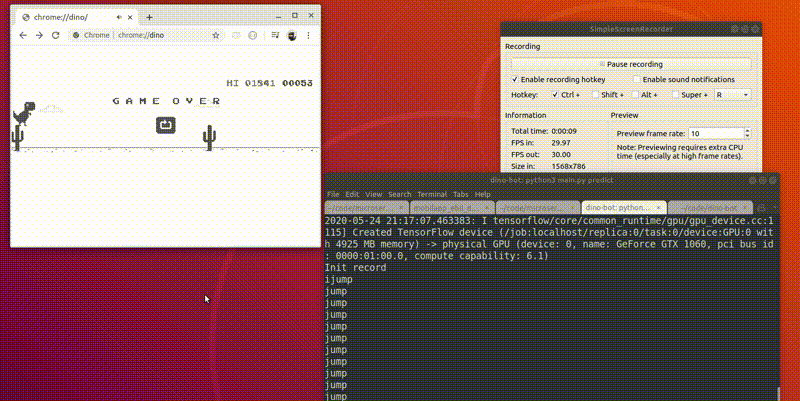 Teaching the Computer to Play the Chrome Dinosaur Game with TensorFlow.js  Machine Learning Library