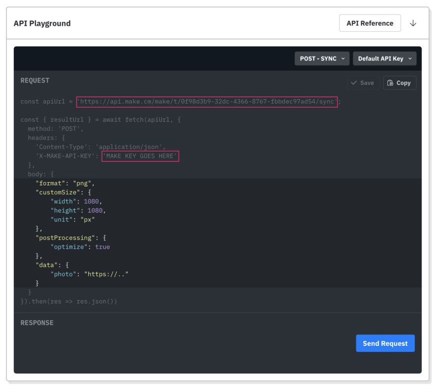 make API playground