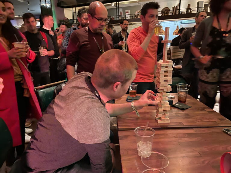 Famous Jenga-game with AWS Heros - so much fun!