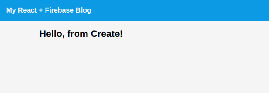 The create page.