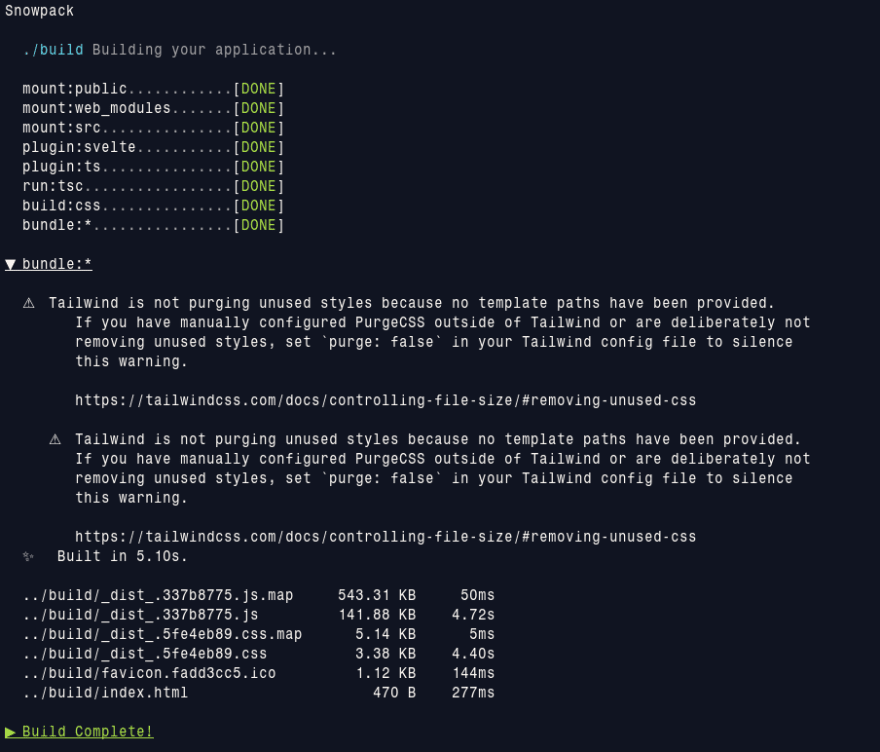 console build with parcel