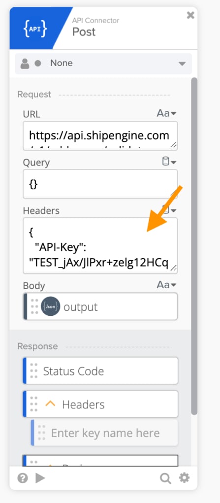 API Connector card