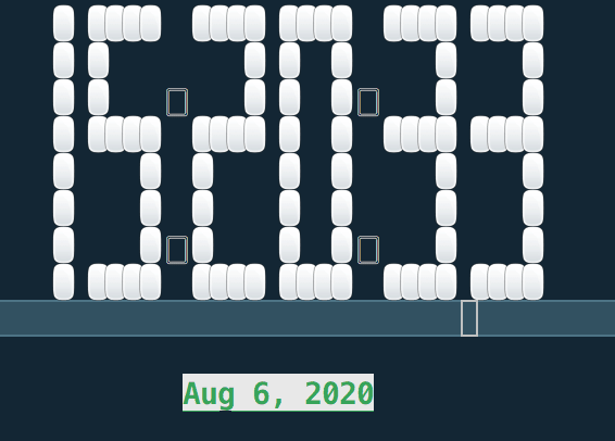 text-based clock application