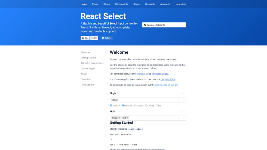 react select