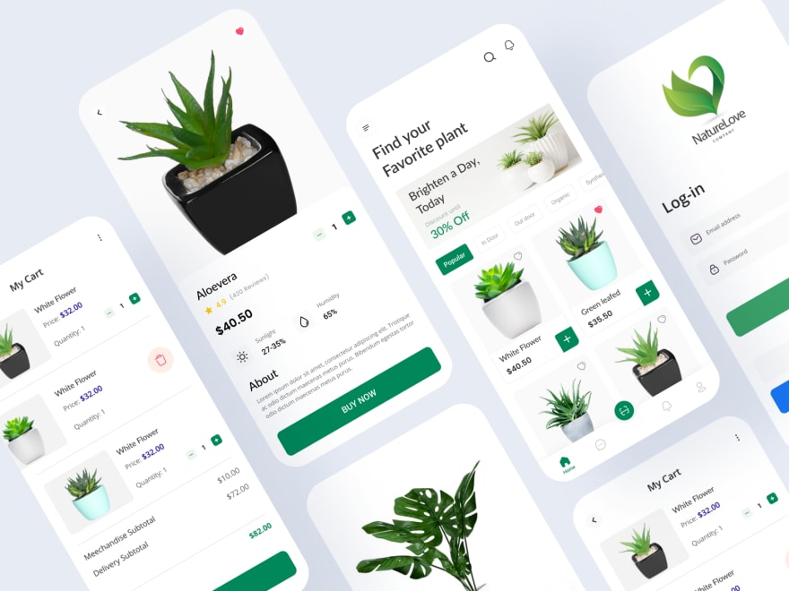by [Mahmudul Hasan](https://dribbble.com/shots/18468647-Plant-Shop-Mobile-App-Design)