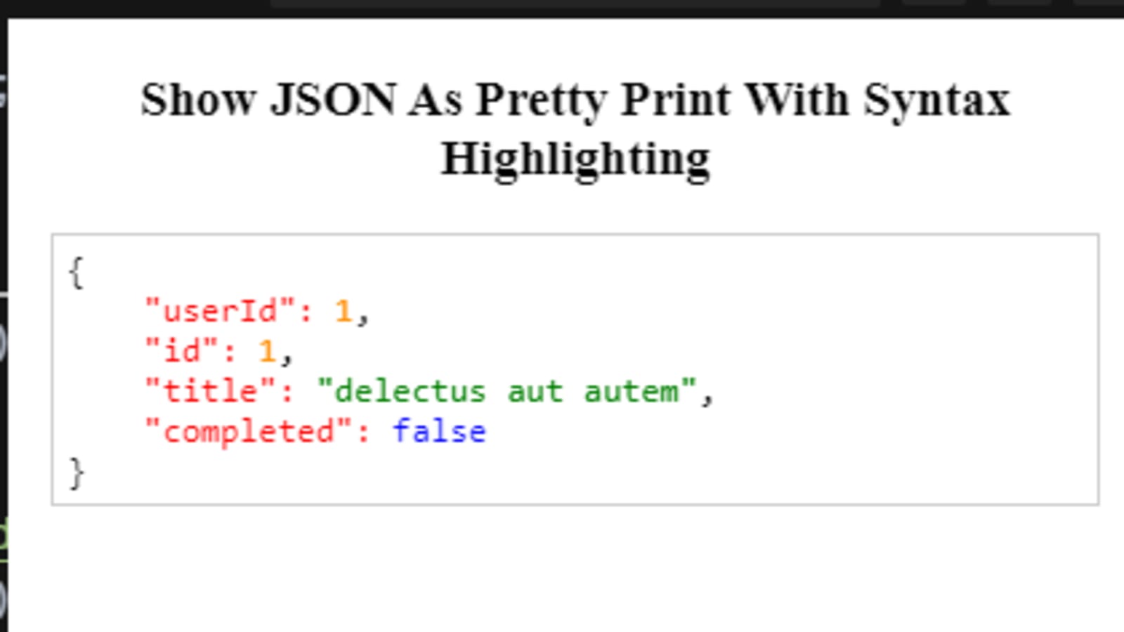 Show JSON As Pretty Print Highlighting in React - DEV Community