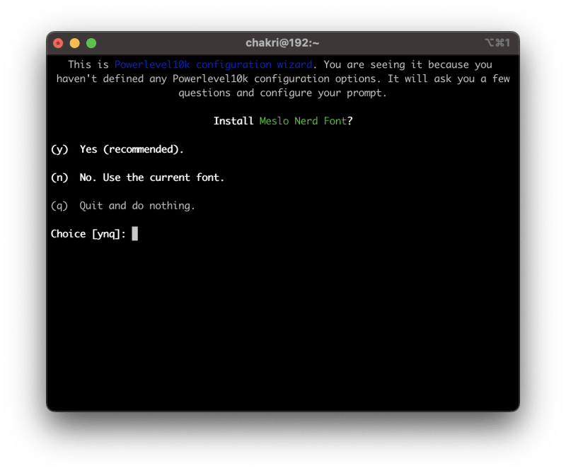 install recomended font