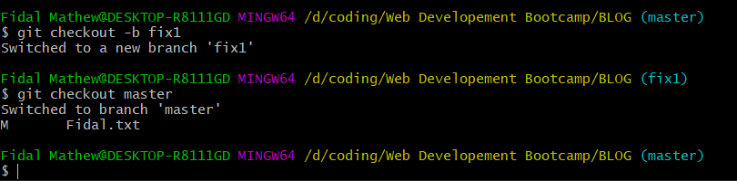 fix1 branch