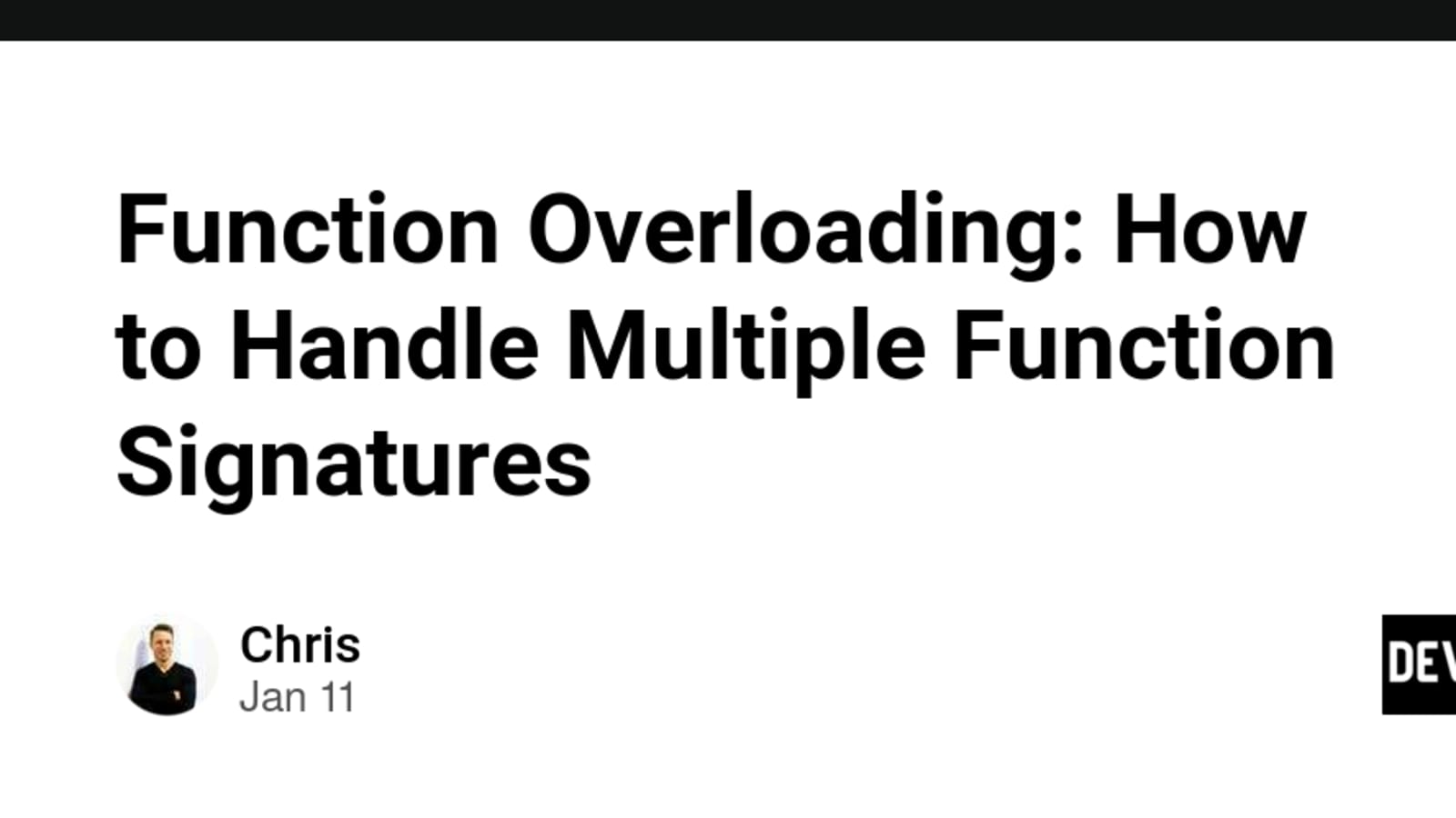 TypeScript Function Overloading