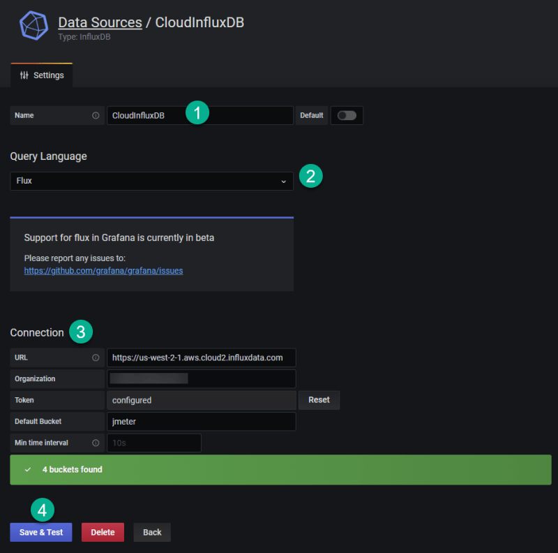 InfluxDB Cloud and Grafana Integration