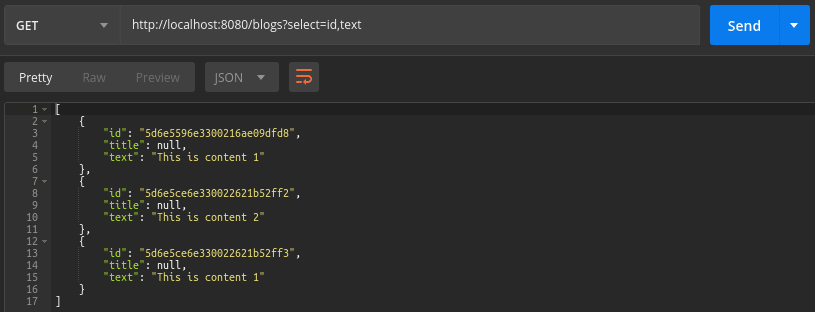 Spring data mongodb query fields store