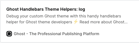 Ghost log helper