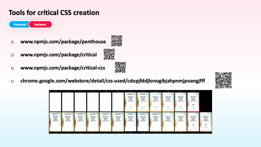 Tools for creating Critical CSS