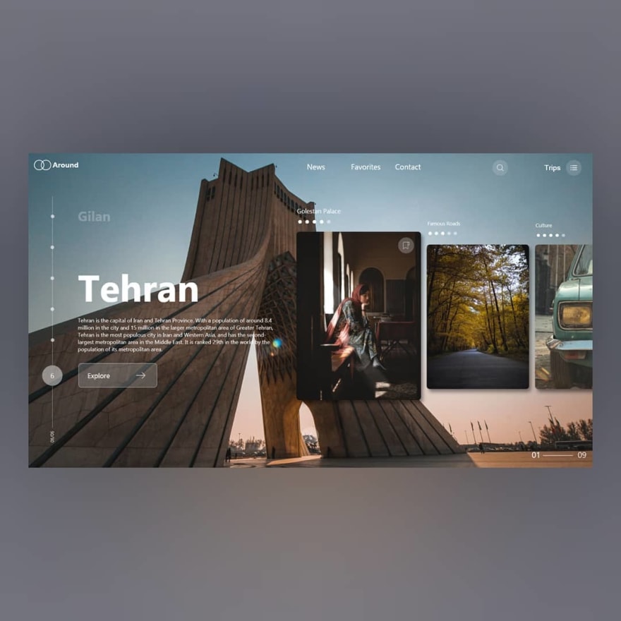 tehran travel concept