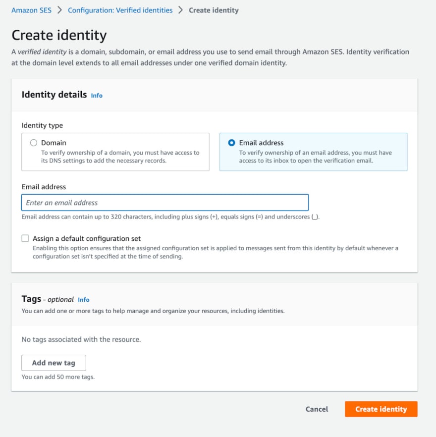 create verify identity