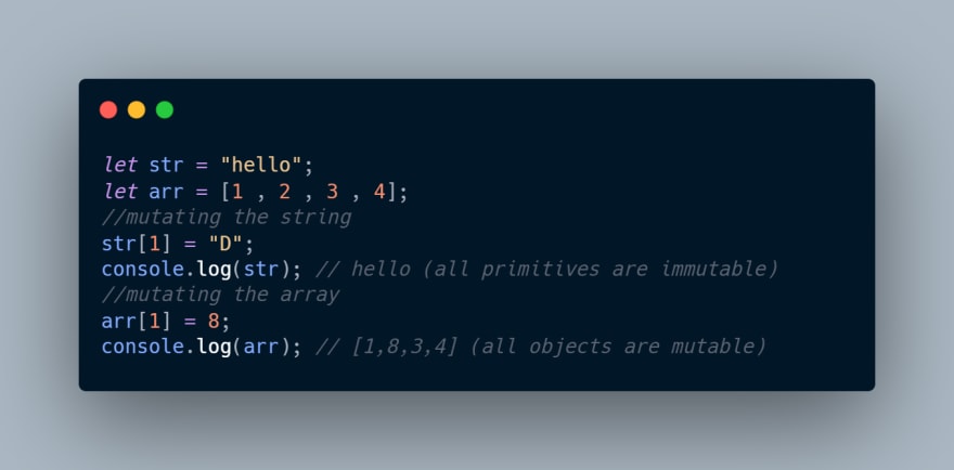 primitives vs objects in JAVASCRIPT : Call by sharing - DEV Community