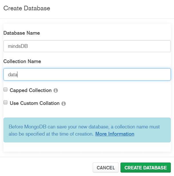 Create database