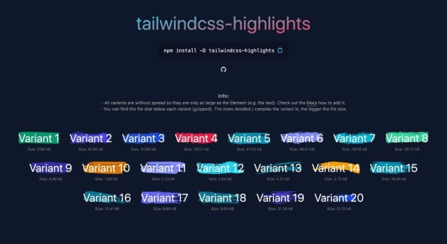 tailwindcss-highlights