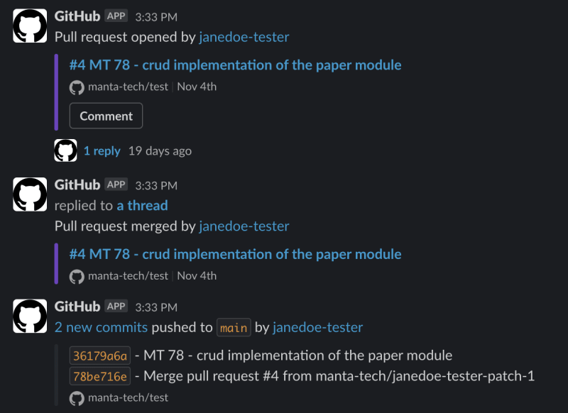 Github slack best sale