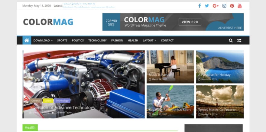 Tema Colormag