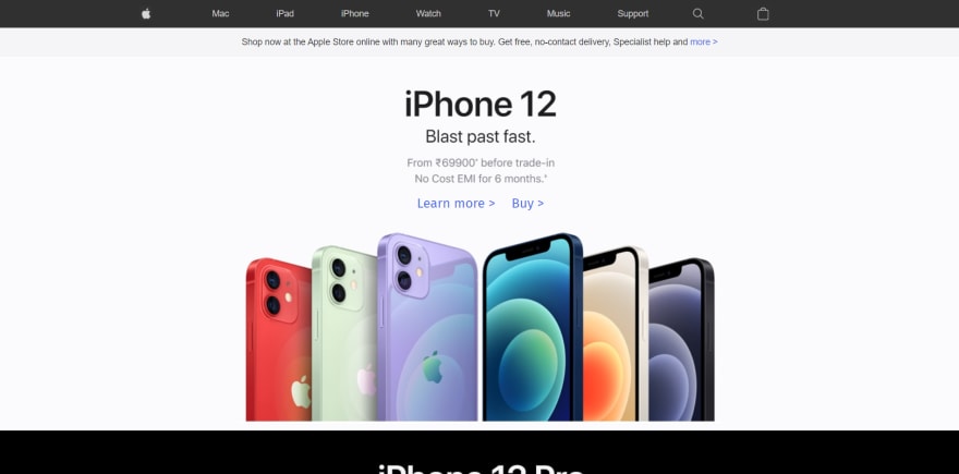 Apple website clone