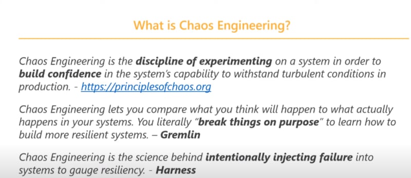 Chaos Engineering Definitions