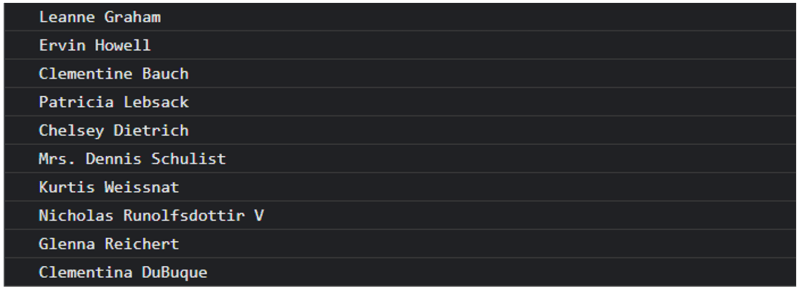Result of GET request with map function