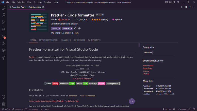 Prettier - Code Formatter