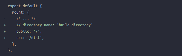 Mount config changes
