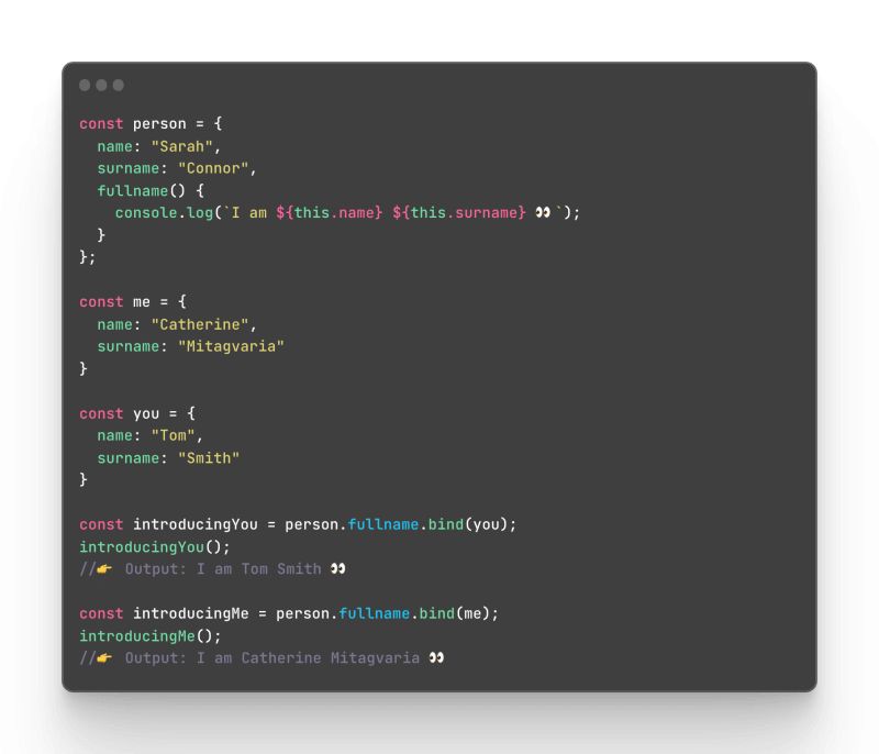 The bind method