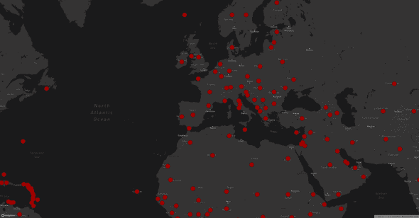 'Screenshot of COVID tracker'