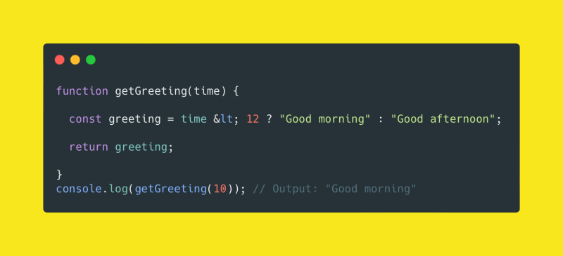 Ternary operators