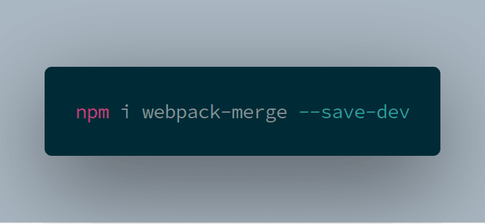 install webpack-merge