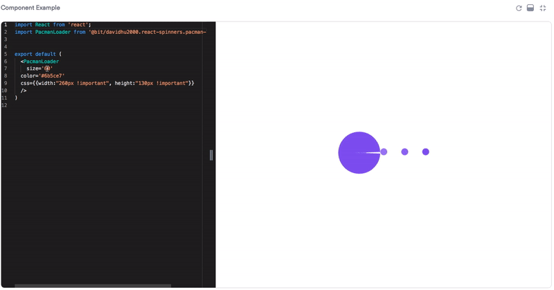 Rect Pacman component in Bit’s playground
