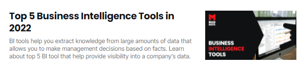 Top 5 Business Intelligence Tools in 2022.