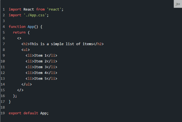import react from react