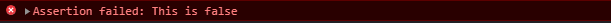 assert fail