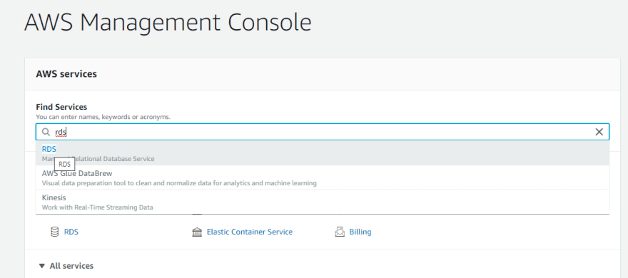 aws postgresql serverless