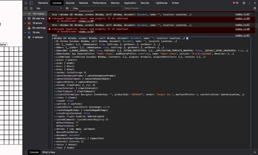 Screenshot of what happens when this is console logged in a function that was called by setInterval