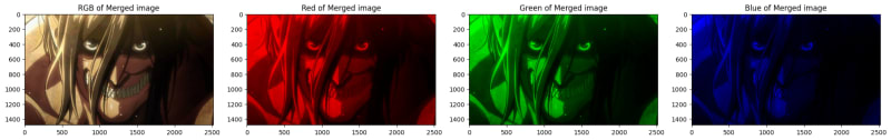 RGB plot of merged image