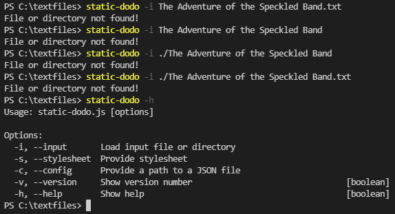 static-dodo example