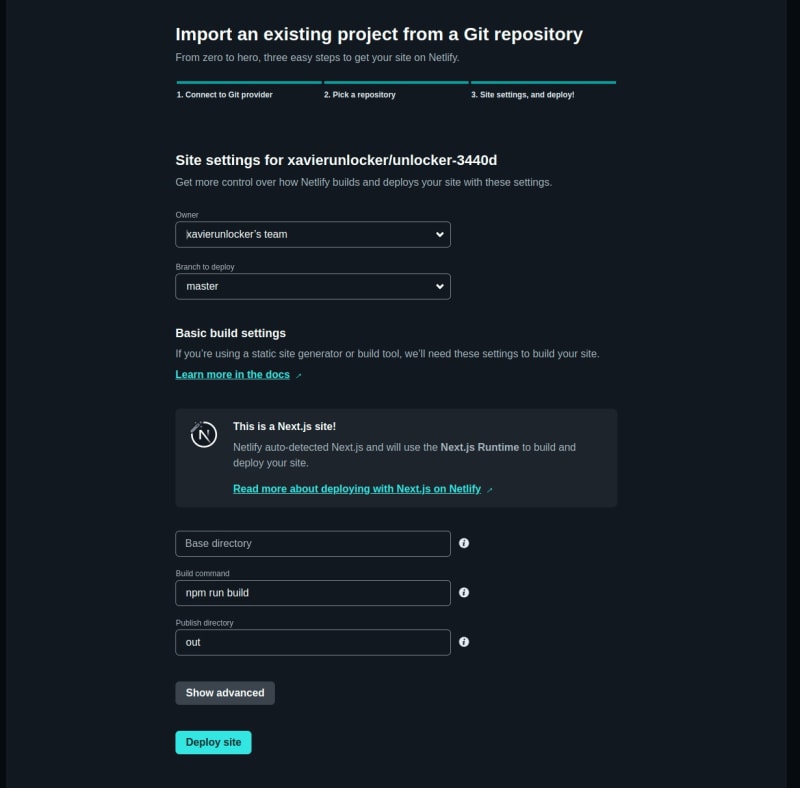 Netlify configuration