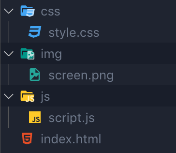 Example folder structure